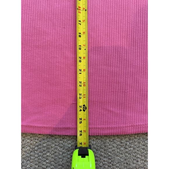 Wimoll Ribbed Colorblock Short Sleeve Top Women’s L Beige Pink Blue Stretch Knit - Picture 6 of 8